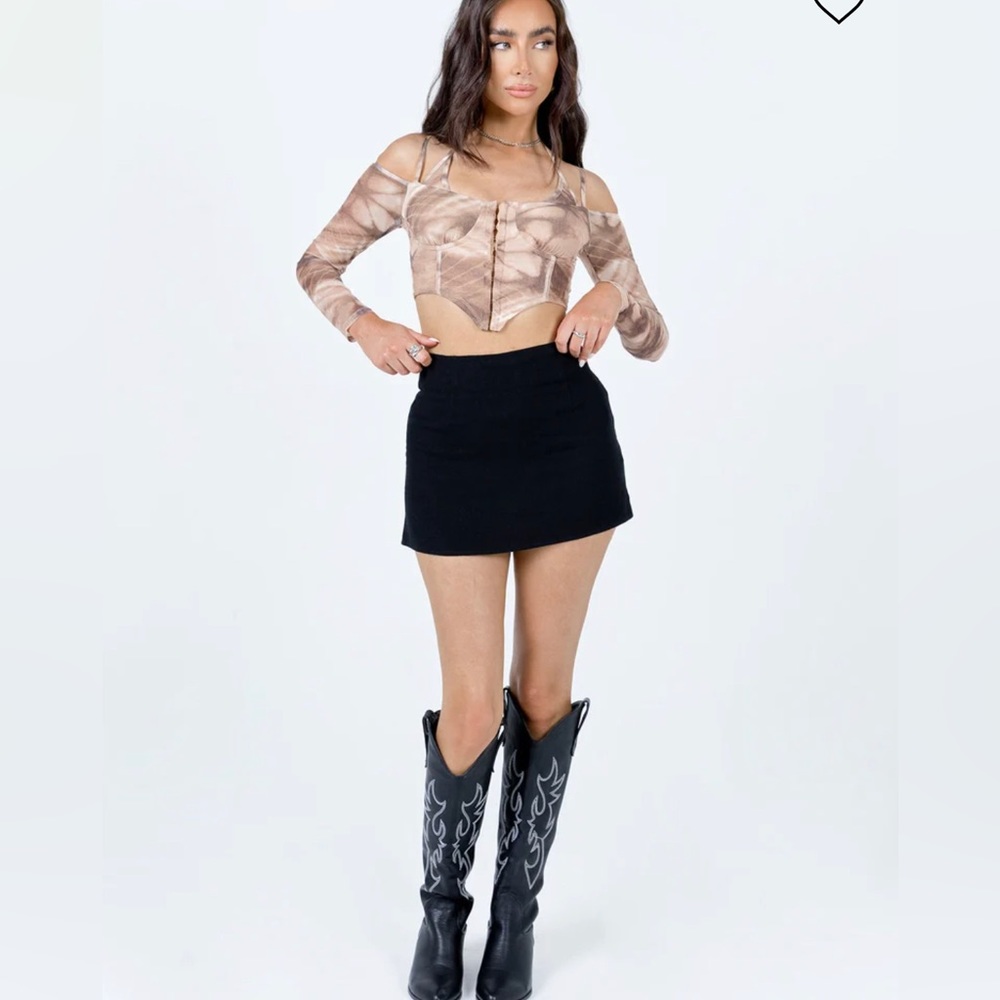 black princess polly mini skirt size 0 never worn